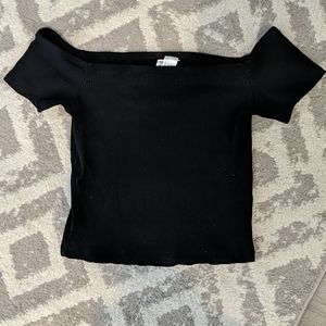 H&M ribbed off-the-shoulder top